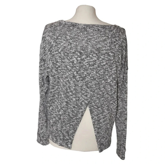 Splendid || Split Back Marled Heathered Knit Sweater Medium - Picture 3 of 7